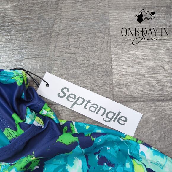 Septangle Boyshort Tankini Swimsuit Size 12 - Picture 3 of 5